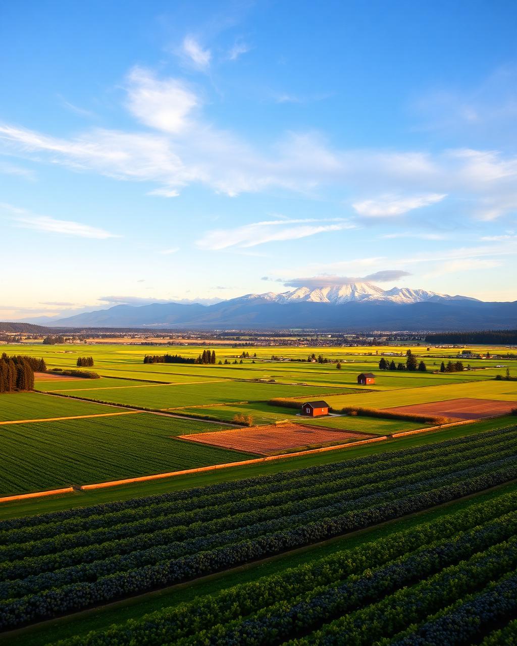 Fraser Valley farmland near Abbotsford, BC